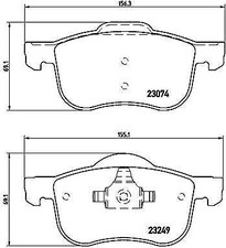 BREMBO Bremsbelagsatz, Scheibenbremse Vorderachse für VOLVO