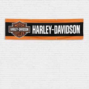 Bandiera Harley Davidson 3x5 Piedi &ndash; Per Garage, Moto, Decorazione Parete