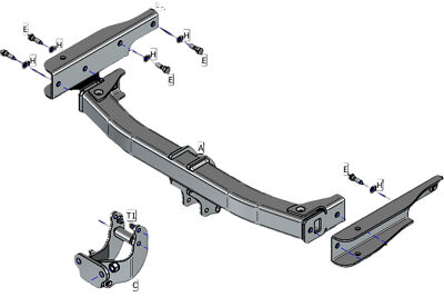 Towtrust Fixed Flange Automotive Towbar For Audi E-TRON SUV 2020 - Onwards