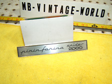 Fiat 79-82 Spider 2000 Glove Box Pininfarina Spider 2000 Metal Oem 1 Plaque
