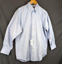 Nautica Blue Button Down Collar Shirt Men's 16 32/33 Dress Shirt Cotton NWT