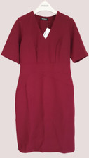 Kaleidoscope Wine Fitted Bodycon Dress Size UK 10 LN007 ii 14