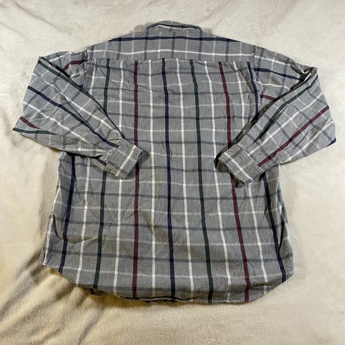 Tommy Hilfiger Classic Fit Męska koszula z małym guzikiem Bawełna Szara Kratka Logo - Zdjęcie 9 z 9