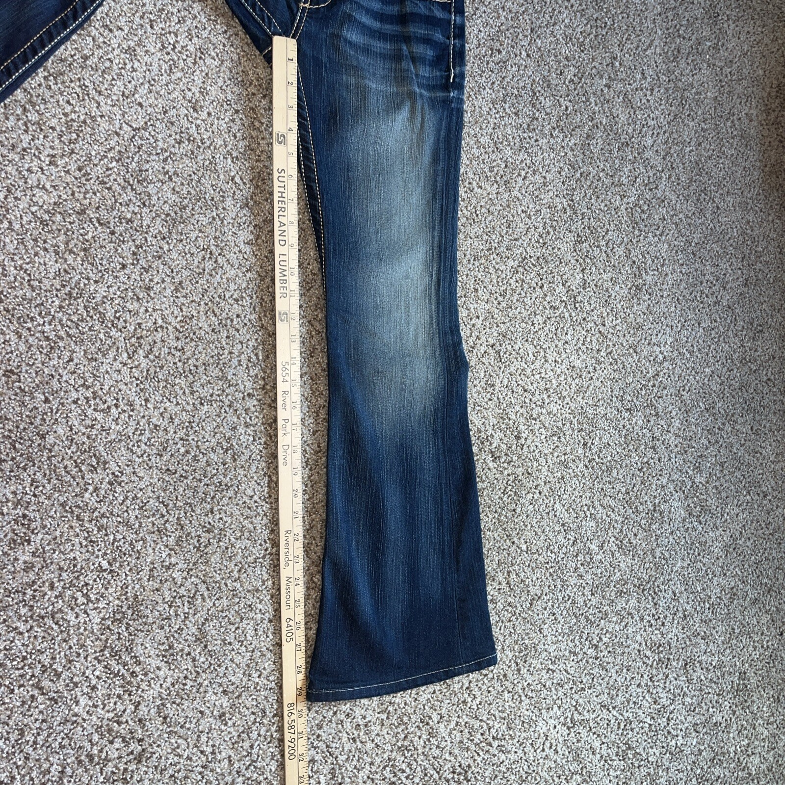 Womens BKE Buckle Star Flare Stretch Jeans  Size 27x31.5 Actual 27 X 29.5 - View 8