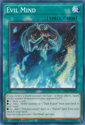 Evil Mind LDS3-EN037 1st N/Mint YUGIOH Card  Common