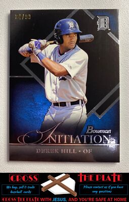 2014 Bowman Draft Initiation Derek Hill Detroit Tigers 34/99 #BI-DH