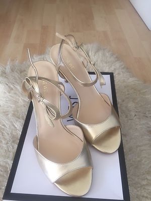 Nine West Gratziay Woman Summer Leder God Heels Sandalen Schuhe Pump 39,5 NEU