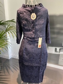Lindy Bop Maybelle Navy Suit Dress