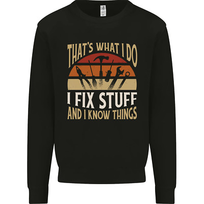 I Fix Stuff Lustig Elektriker Funkelnd Mechaniker Kinder Sweatshirt Pulli