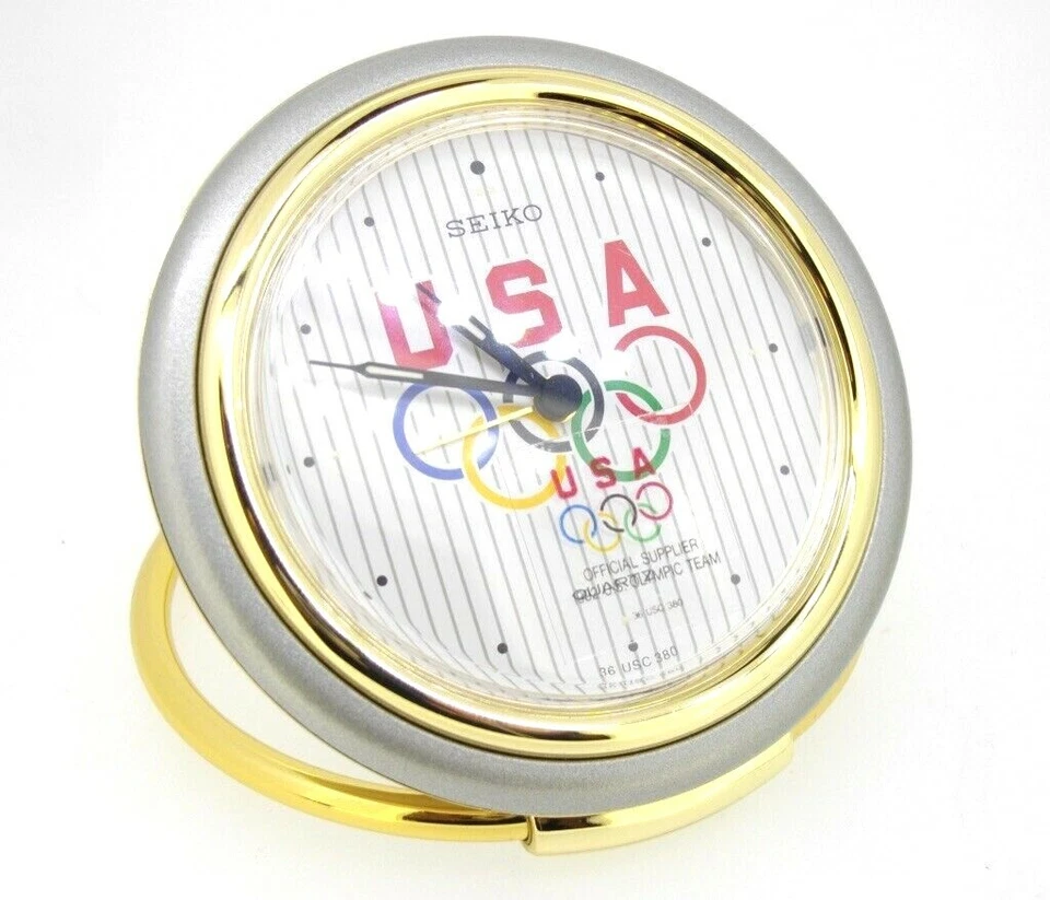 Seiko Quartz Travel Alarm Clock with Olympic Rings QQQ184G  - Image 3 of 4