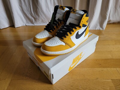 Nike Air Jordan 1 Retro High OG Yellow Ochre Gelb Schwarz DZ5485701, EU 45,US 11