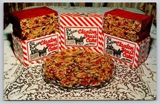 Postcard Old Fashion Claxton Fruit Cake Georgia Food Spread Advertising
