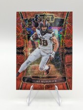 Luke Musgrave 2023 Panini Select Draft Picks Red Lazer RC #19 Beavers