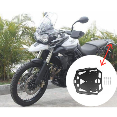 Motorcycle Black Rear Luggage Rack Rugged Roads Aluminum For Triumph tiger 800XC