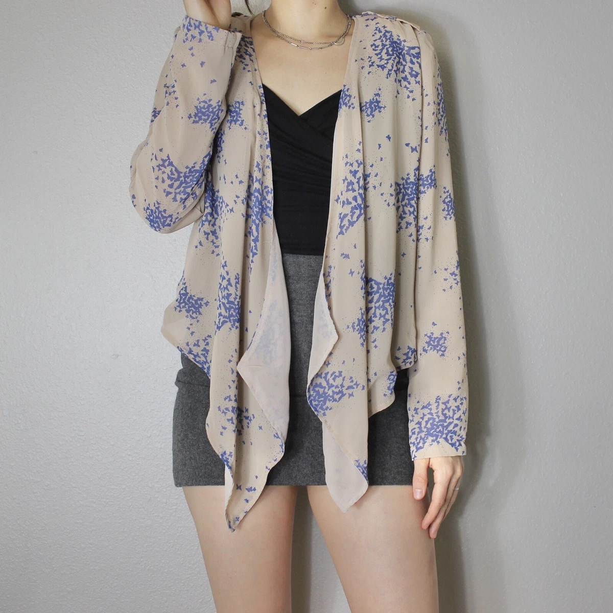 Chiffon open 2025 front cardigan