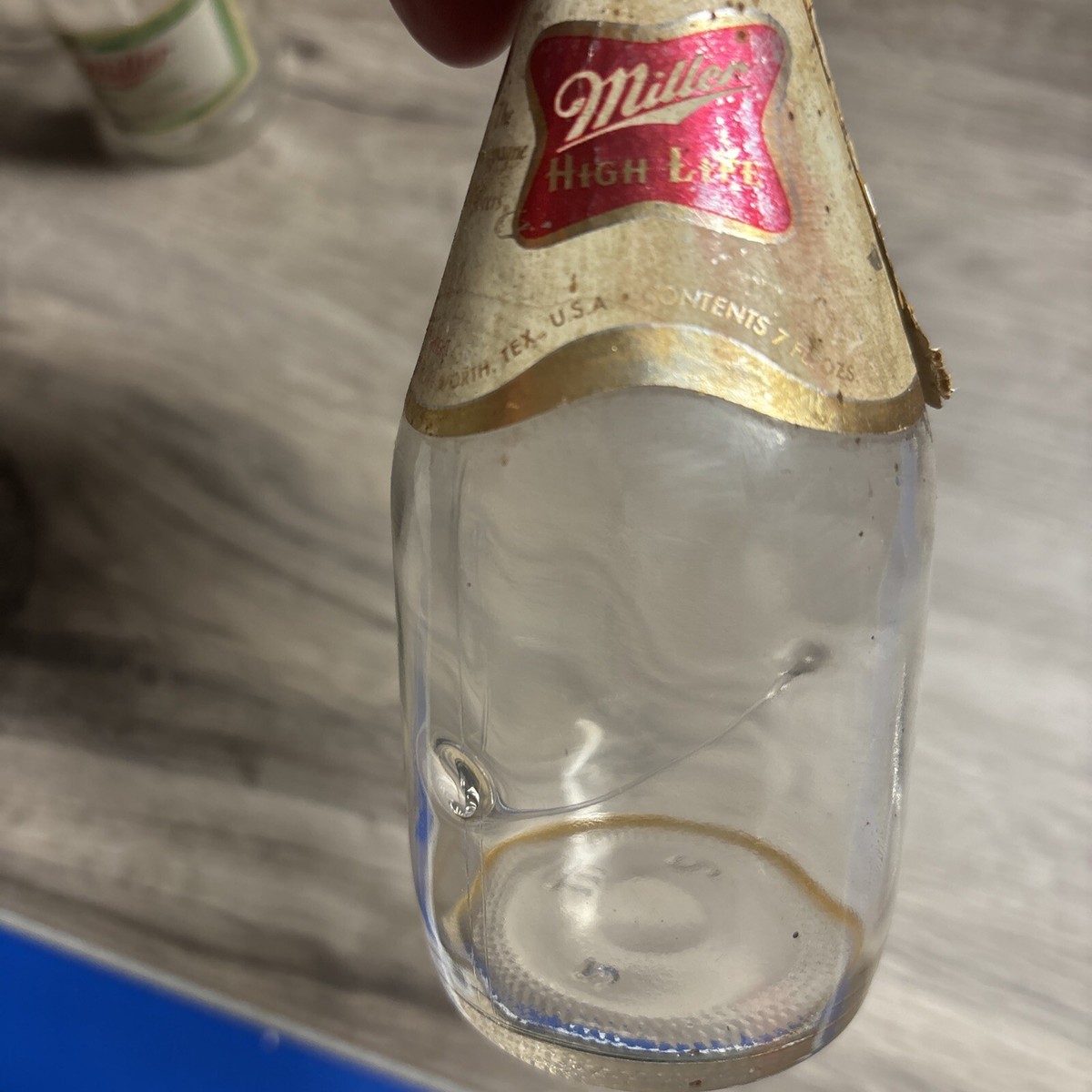 Vintage 7 Oz Miller High Life Bottle With Glass Defect Inside | eBay