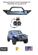 Aftermarket Rock Crawler Style Front Bumper Wlights For Jeep Wranglet Jk 07-18