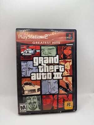 Grand Theft Auto III  (PlayStation, 2001) Complete W/ Map & Tested.