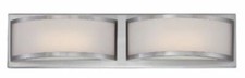 Nuvo 62-318 - 2-Lights Wall Mounted LED Wall Sconce in Brushed Nickel Finish