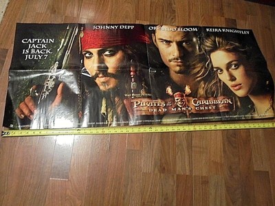 Pirates Of The Caribbean Disney Pixar Cars 06 Movie Poster 50 X 21 Estate Ebay