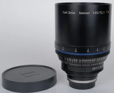 EX+++ Zeiss Sonnar Compact Prime CP.2 135mm T2.1 Cine Prime Canon EF
