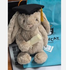 Jellycat Bashful Bunny Graduation Outfit Brand New With Tags & Dust Bag
