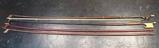 4 Old Parts Violin Bows For Repair. 4/4 - Stamped