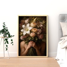 Floral canvas print home decor wall art