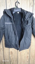 Old Navy Black Water Resistant 2 In 1 Jacket for Boys Size S 6-7 NWT