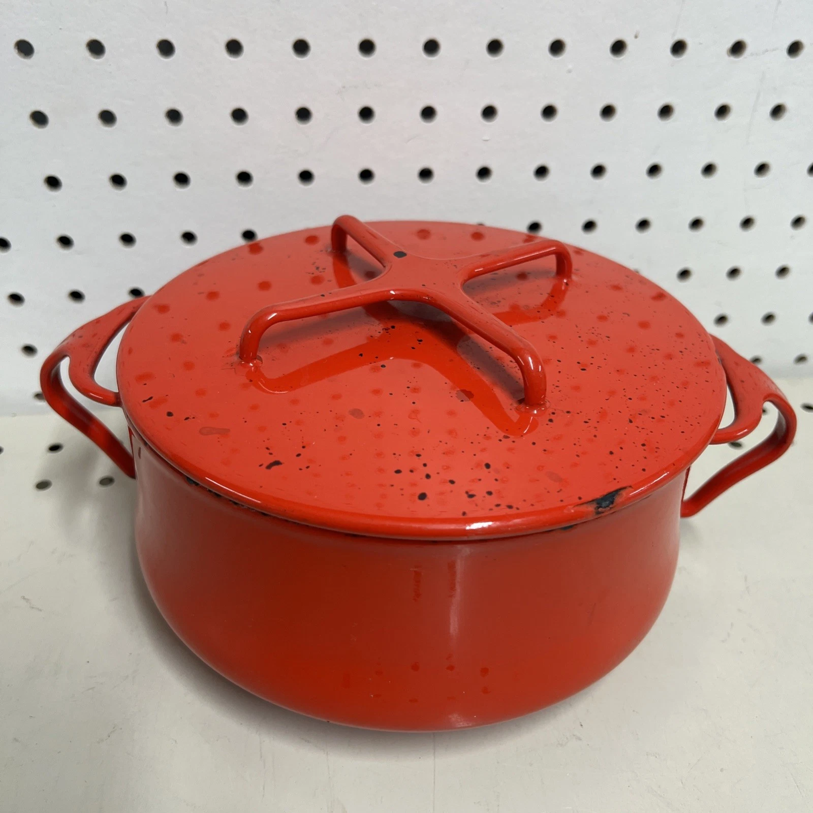 VTG DANSK Kobenstyle 7.25" 2.5qt Round Dutch Oven Red Enameled Pot Casserole