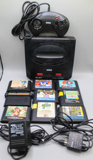 Sega Mega Drive 2 Console Bundle Full Set Up Sonic X9 Games - Tested
