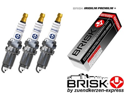 BRISK Iridium Premium+ Plus P48 BR15YIR-1 2106 Zündkerzen, 3 Stück by Z-E