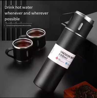 500 ml Edelstahl Isolierflasche Set Thermoflasche für heiße & kalte Getränke UK.