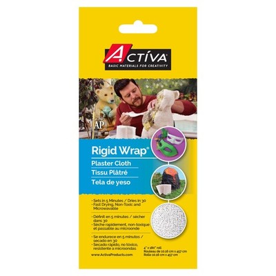 Activa Rigid Wrap Plaster of Paris Cloth, 4-in x 180-in 4 X 180 inches, White