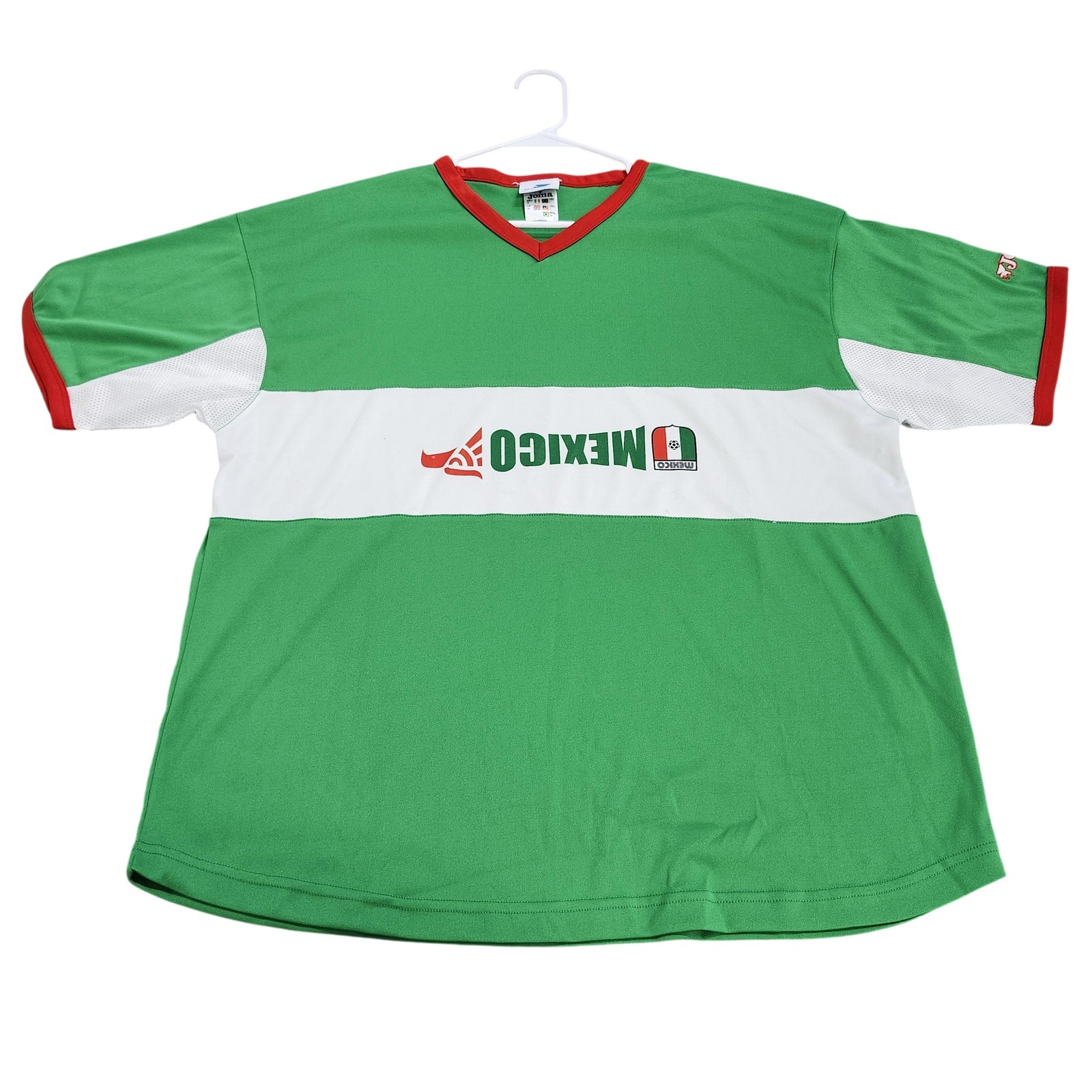 Mexico Soccer Jersey Shirt Mens Large Green Joma Football MEXICO Crest Top