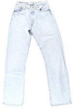 RE/DONE + LEVI'S BLUE HIGH RISE STRAIGHT LEG JEANS W24 UK 6