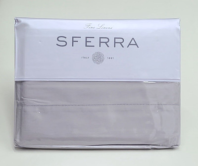 Sferra Leonardo King Sheet Set Tin Cotton Percale