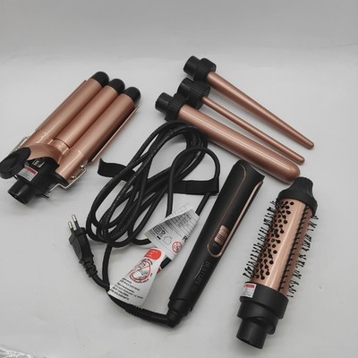 Keramik Lockenstab Haarstyling Zubehör 5 in 1 Welleneisen Temperatureinstellunge