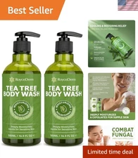Antifungal Body Wash & Soap - Refreshing Tea Tree Oil 2 Pack for Healthy Skin