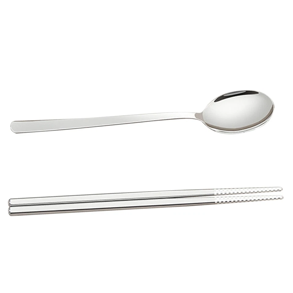 Spoon &Chopsticks Set W/ Travel Case Stainless Steel Chopsticks Spoon Set Travel - Image 4 of 4