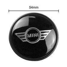 4x 54mm Radkappen Schwarz Wings Emblem für Mini Cooper Felgenckel Nabenckel