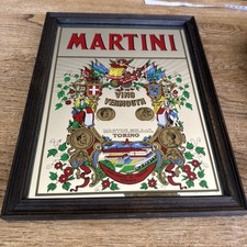 Martini vermouth vino martini & rossi Mirror poster in wooden frame