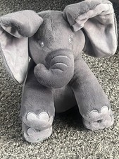 Animated Plush Singing Elephant with Peek-a-Boo Feature 9" Gray on gray