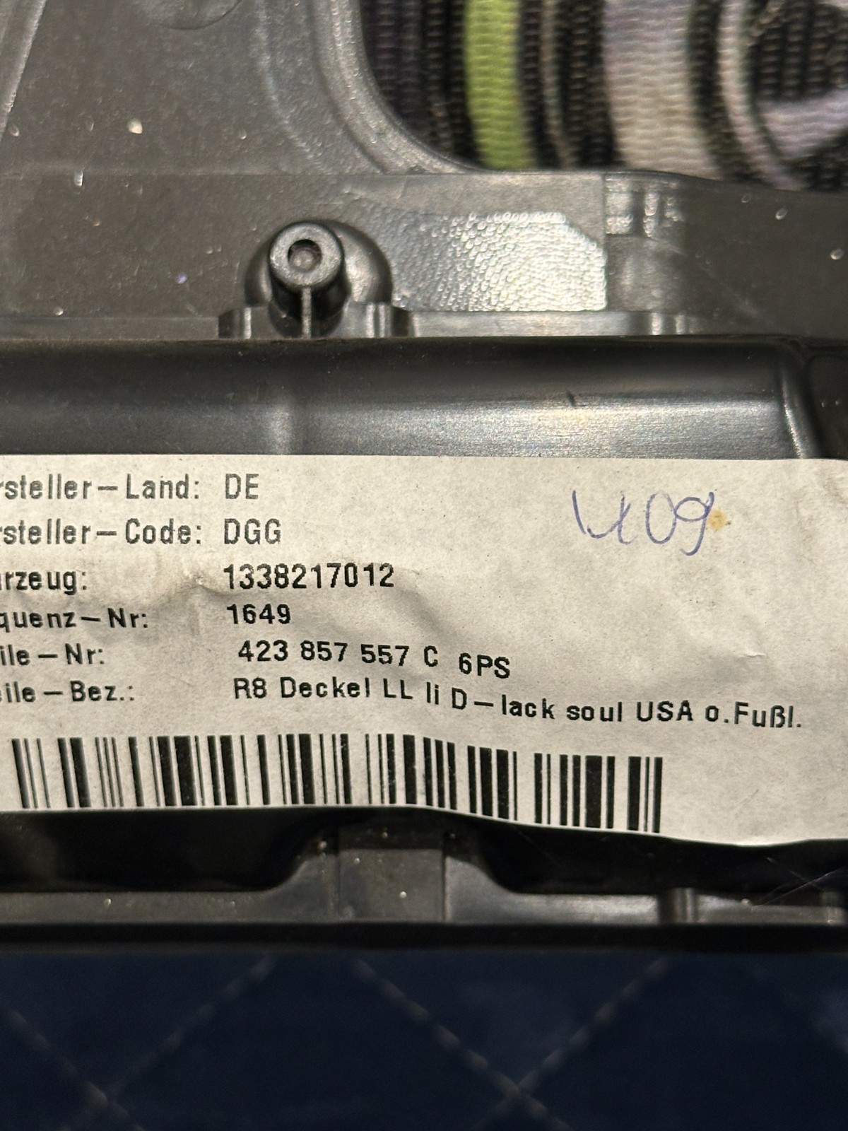 2014 AUDI R8 OEM FRONT LEFT DRIVER KNEE PAD KICK PANEL 423857557C 423 857 557 C