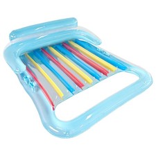 2 Person Inflatable Pool Lounger Float for Two Adults with Cup Holders - Ex...