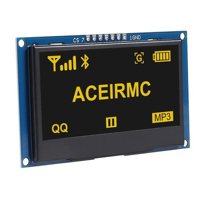 OLED LCD Display Module 2.42 Inch 128x64 SSD1309 7 Pin SPI I2C Serial Yellow