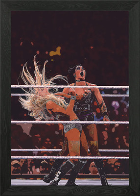 Rhea Ripley and Charlotte Framed Wall Art Poster Canvas Print Picture