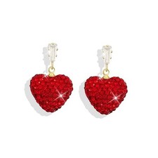Red Heart Earrings for Women Valentine's Day Gifts for Her B:Red Heart Earrings