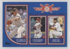 2018 Topps Big League Stat Kings Trio Blue Gerrit Cole Jeff Samardzija #327 08j3