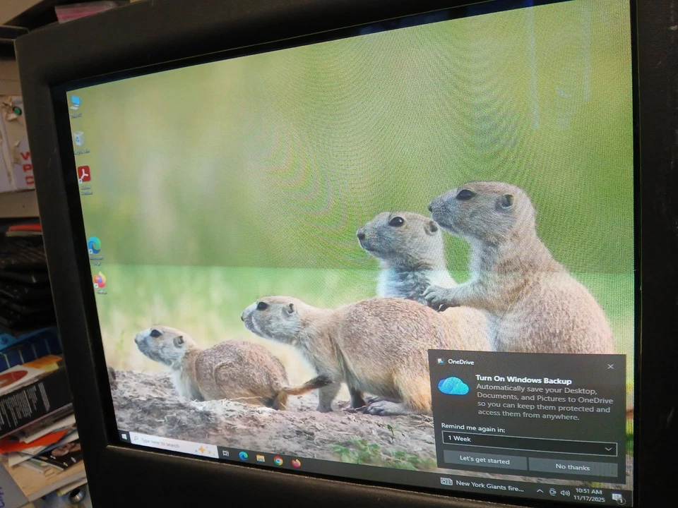 Monitor de computadora vintage Dell M992 19" VGA CRT con PC retro VGA con soporte 04N736 Foto 4 de 4